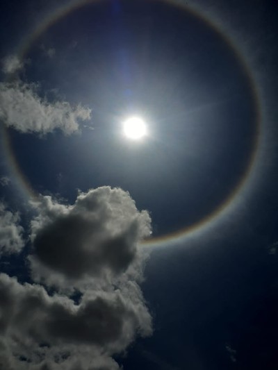 Fenômeno ao redor do sol em Teresina pode ser o anuncio de chuva 